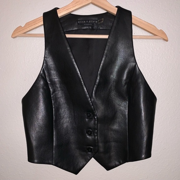 Alice and Olivia Leather Vest - Picture 5 of 16